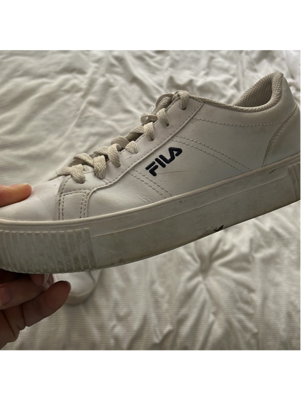 FILA white sneakers, Size 7 - Picture 2 of 7